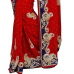 Radiant Red Colored Stone Worked Faux Georgette Saree Radiant Red Colored Stone Worked Faux Georgette Saree